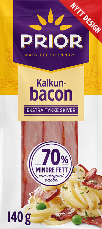 Kalkunbacon skivet 140g Prior