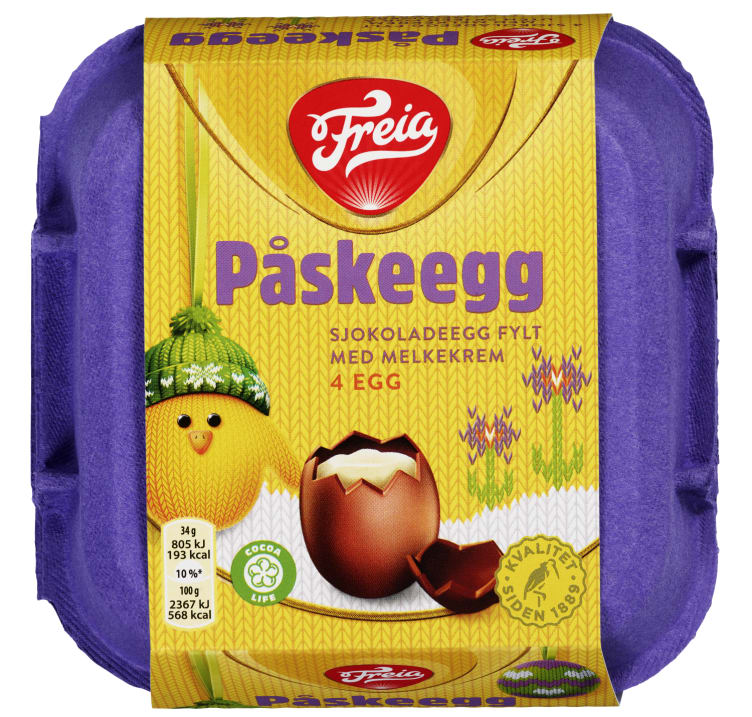 Påskeegg Fylte 4pk 136g Freia