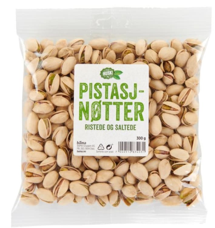 Pistasjnøtter Ristede&Saltede 300g Husk!