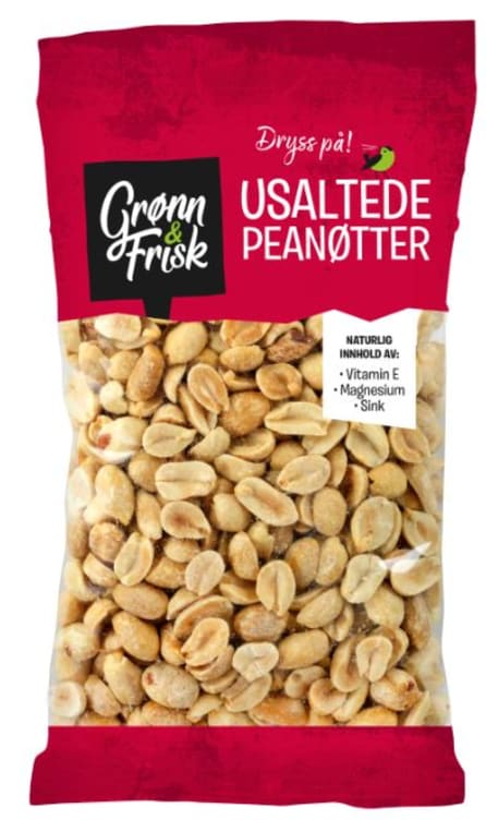 Peanøtter Ristet u/Salt 250g Grønn&Frisk