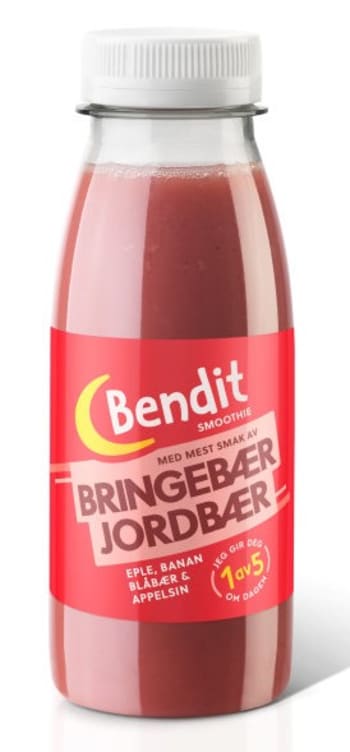 Smoothie Bringebær&Jordbær 250ml Bendit