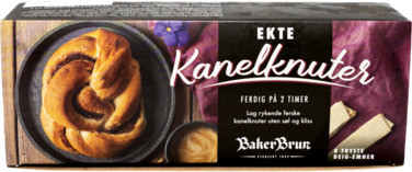Kanelknuter Deigemne 8pk Frys Baker Brun