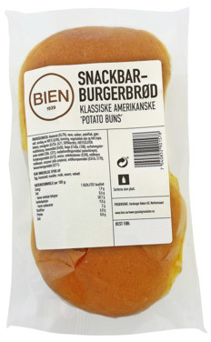 Snackbar Burgerbrød 2pk 140g Frys Bien