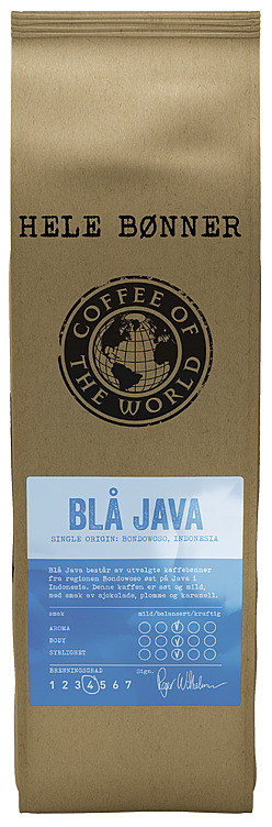 Blå Java Hele Bønner 700g Cotw