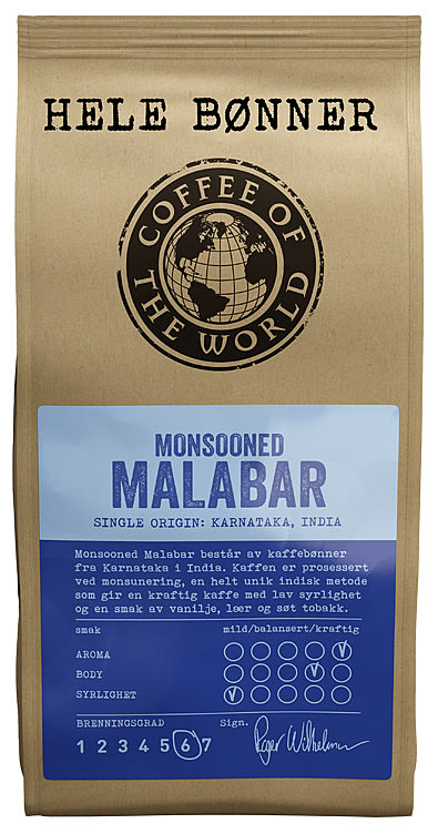 Monsooned Malabar Hele Bønner 340g Cotw