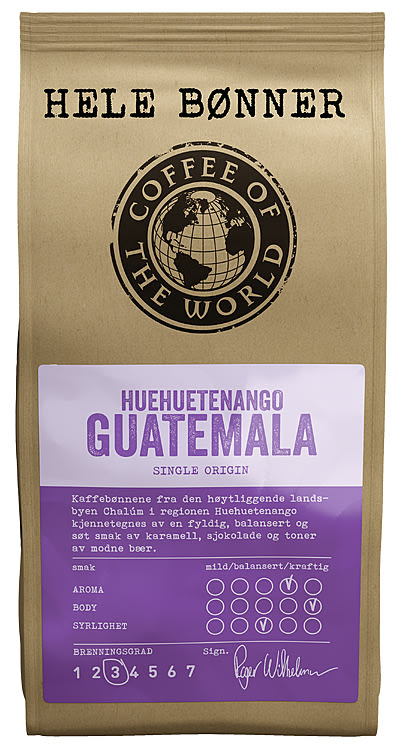 Huehuetenango Guatemala Hele Bønner 340g Cotw