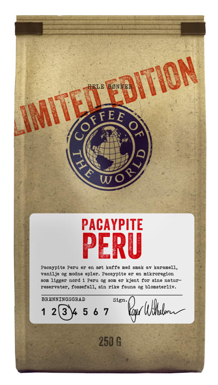 Pacaypite Peru Hele Bønner 250g Cotw