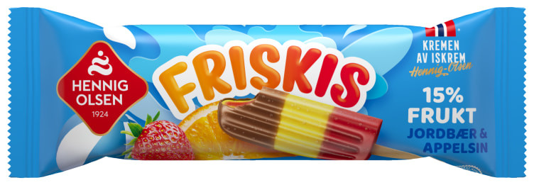 Friskis Jordbær&App.90ml Hennig-Olsen