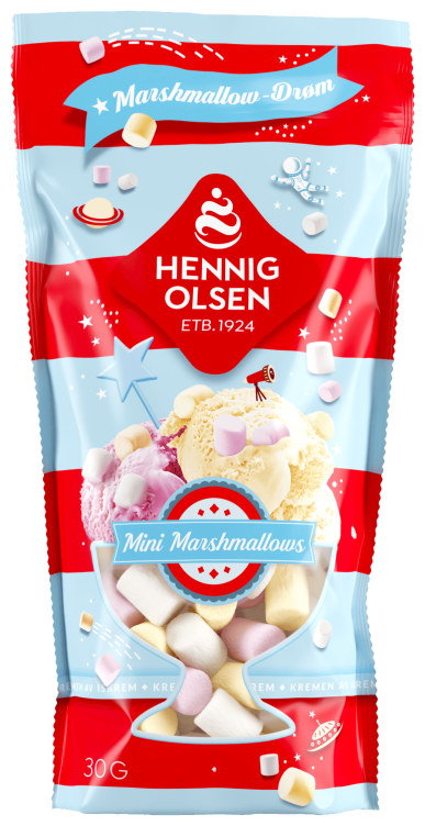 Strøssel Marshmallow 30g Hennig-Olsen