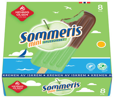 Sommeris 8stk Eplesorbet med Sjokoladeovertrekk