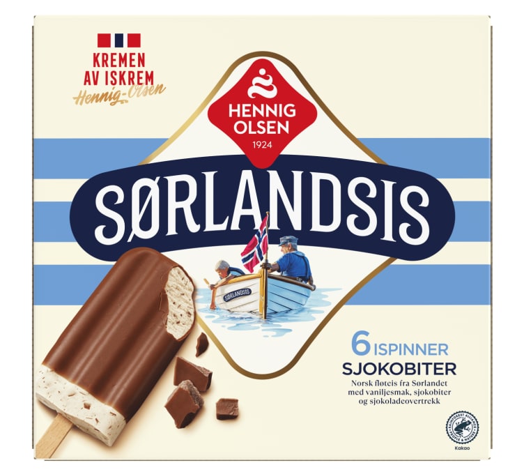 Sørlandsis Sjokobiter 6stk Hennig-Olsen Is