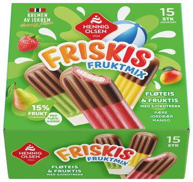 Friskis Fruktmix 15stk Fløteis og Fruktis