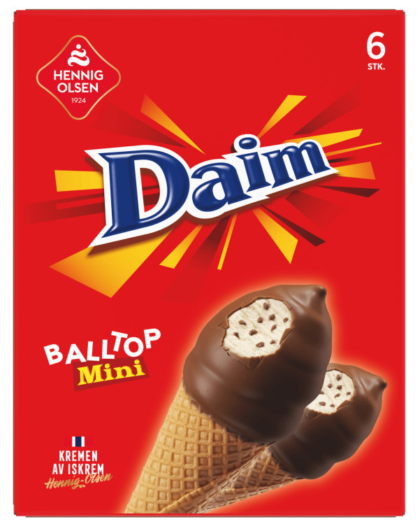 Daim Balltop Mini 6stk Hennig-Olsen Is