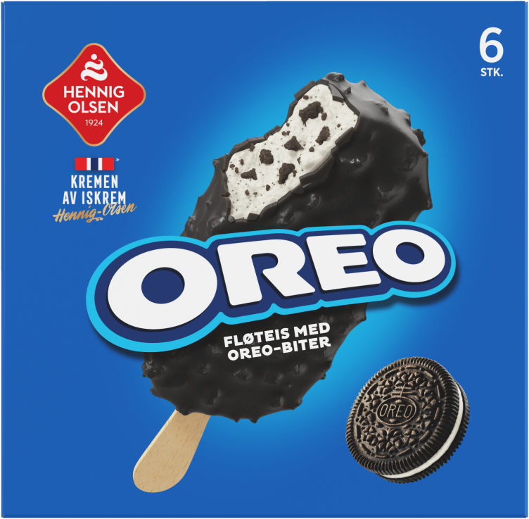 Oreo Fløteis 6stk Hennig-Olsen Is