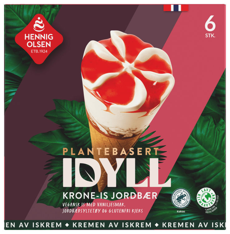 Idyll Jordbær Plantebasert 6pk Hennig-Olsen