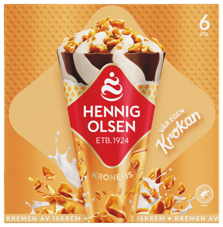 Krone-Is Krokan 6stk Hennig-Olsen