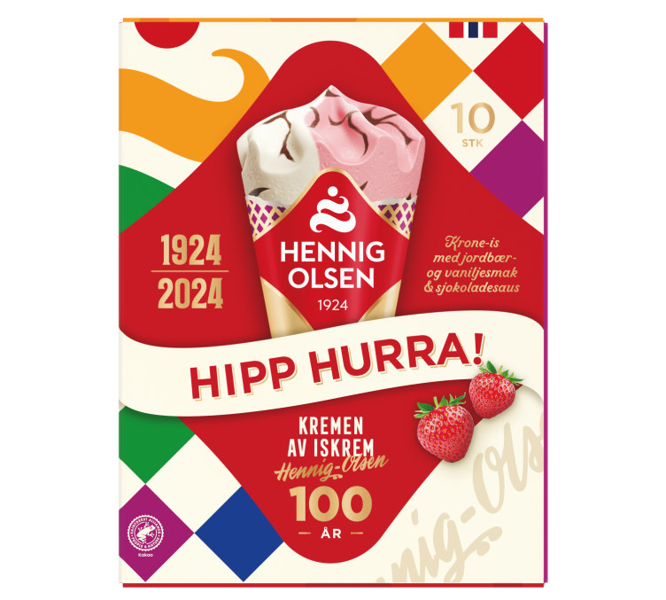 Krone-Is Hipp Hurra 10stk Hennig-Olsen Is