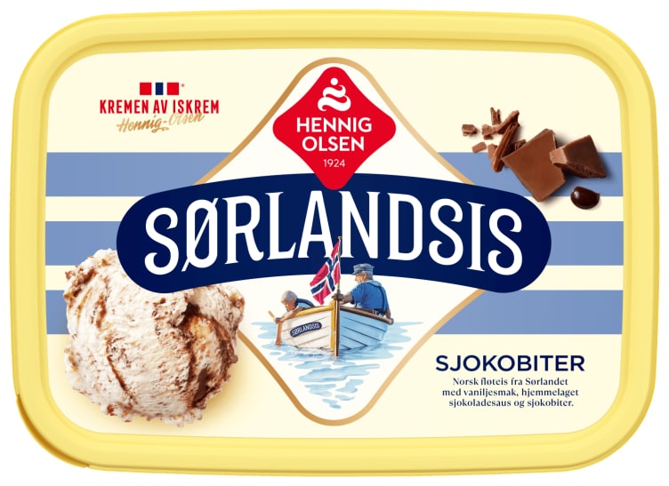 Sørlandsis Sjokobiter 1,2l Hennig-Olsen-Is