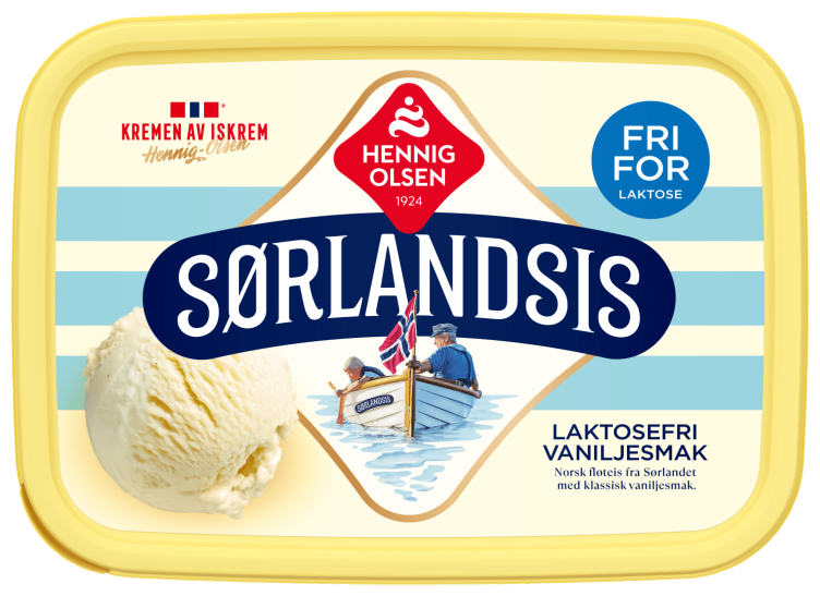 Sørlandsis Laktosefri 1,2l Hennig-Olsen-Is