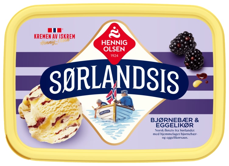 Sørlandsis Bjørnebær&Eggelikør 1l Heo