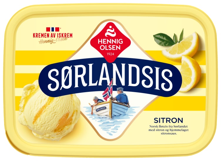 Sørlandsis Fløteis m/Sitron 1l Hennig-Olsen