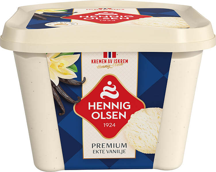 Fløteis Premium Ekte Vanilje 0,85l Hennig-Olsen
