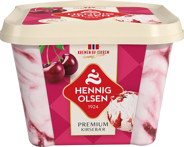 Fløteis Premium Kirsebær 0,8l Hennig-Olsen
