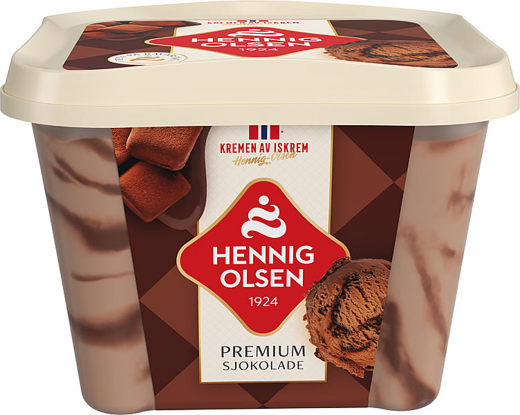 Fløteis Premium Sjokolade 0,8l Hennig-Olsen