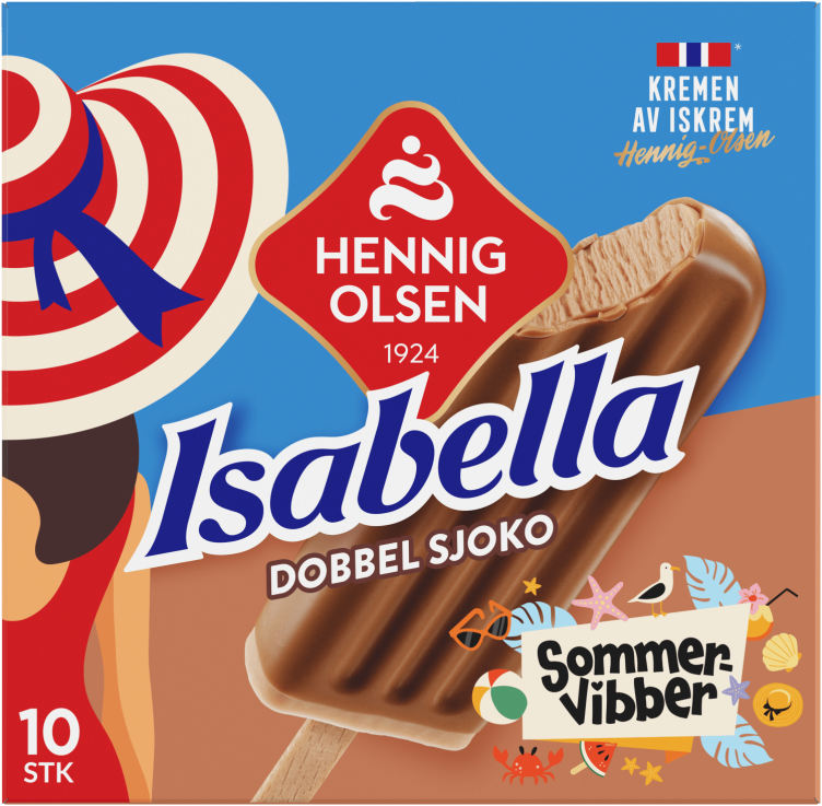 Isabella Dobbel Sjoko 10stk Sommervibber