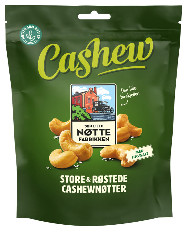 Cashewnøtter m/Havsalt 280g Dln