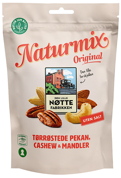 Naturmix Nøtter u/Salt 160g Dln