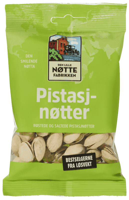 Den Lille Nøttefabrikken Pistasj med Skall 70g