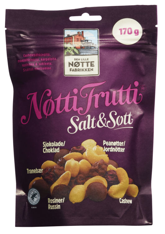 Nøtti Frutti Salt&Søtt 170g Dln