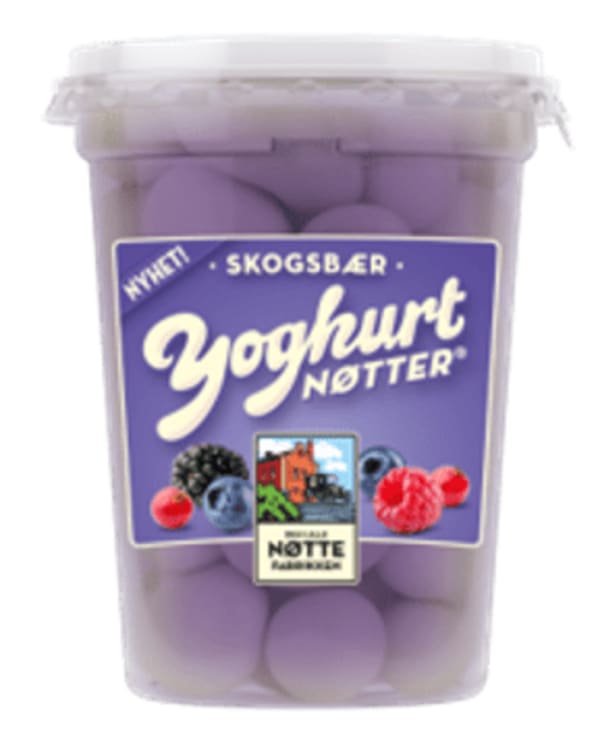 Yoghurtnøtter Skogsbær 120g Den Lille Nøttef