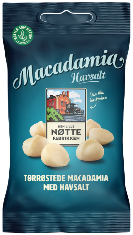 Macadamia Nøtter Havsalt 50g Dln