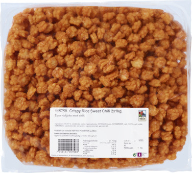 Dln Lv Crispy Rice Sweet Chili 2x1kg Den Lille Nøttefabrikken