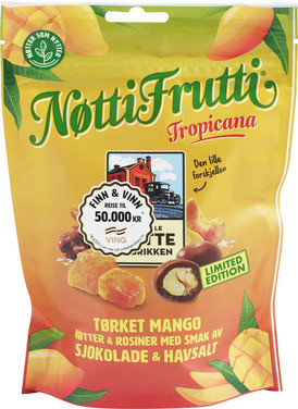 Dln Nøtti Frutti Tropicana 160g 12stk