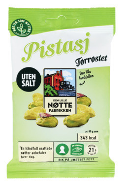 Dln Pistasj uten Salt 60g 10stk