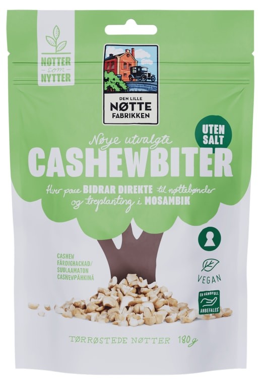 Cashewnøtter Ferdig Kutta u/Salt 180g Dln