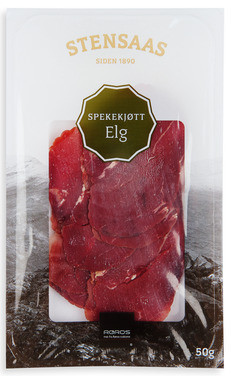 Elg Spekekjøtt Skivet 50g Stensaas Stensaas Reinsdyrslakteri
