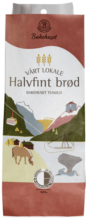 Halvfint Brød 750g Tunold