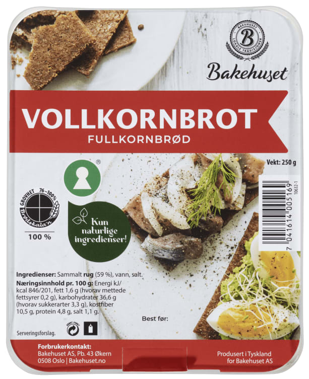 Vollkornbrot 250g Bakehuset
