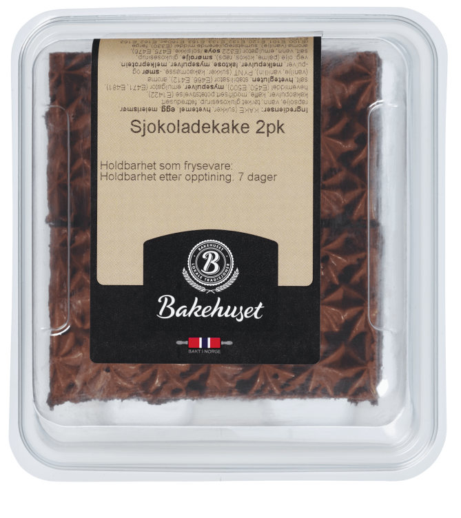 Sjokoladekake 2pk 320g Bakehuset