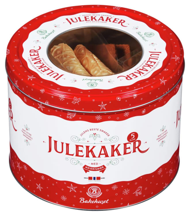 Julekakeboks 5slag 550g Bakehuset
