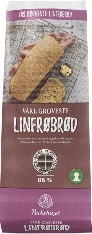Linfrøbrød Våre Groveste 750g Bakehuset