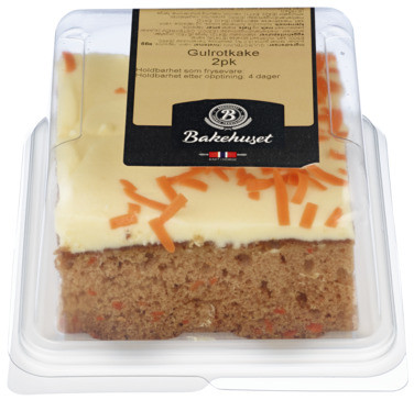 Gulrotkake 2pk Fryst Bakehuset