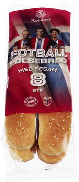 Fotball Pølsebrød med Sesam