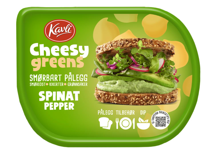 Cheesy Greens Pålegg m/Spinat&Pepper 165g Kavli