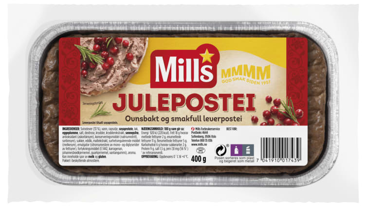 Julepostei Ovnsbakt 400g Mills
