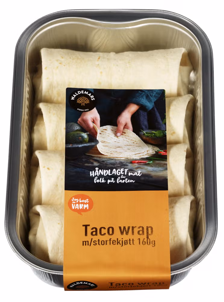 Taco Wrap med storfekjøtt 4 stk